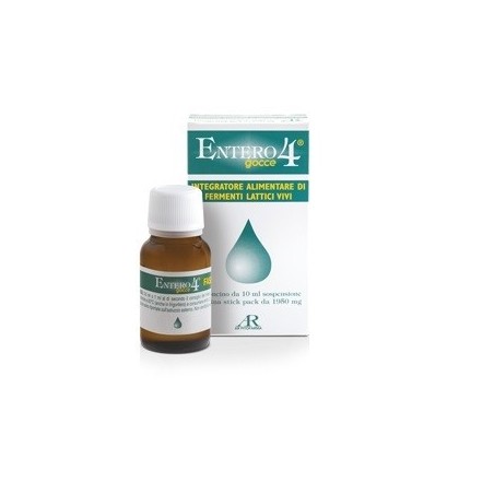 Entero 4 Gocce integratore per flora intestinale e sistema immunitario 8 ml