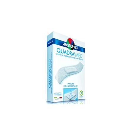 M-AID Quadra Med Cerotto Traspirante con Disinfettante 10 Pezzi