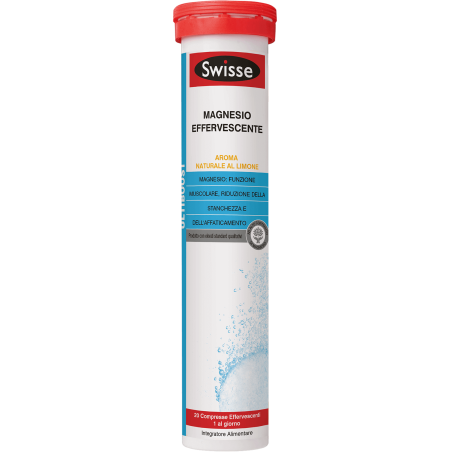 Swisse Magnesio Effervescente - Integratore contro stanchezza e affaticamento 20 compresse