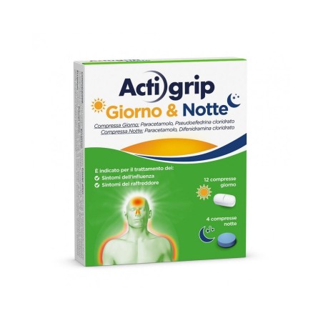 Actigrip Giorno E Notte 12 compresse giorno  + 4 compresse notte