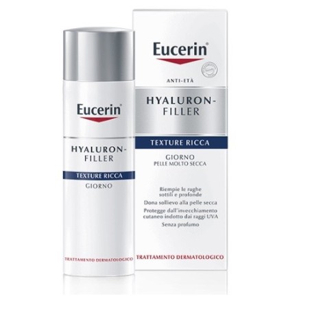 Eucerin Hyaluron-Filler Crema viso giorno idratante intensiva ricca 50 ml