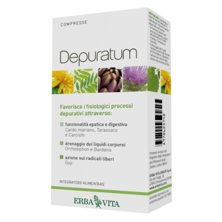 Erba Vita Depuratum integratore depurativo e drenante 30 compresse