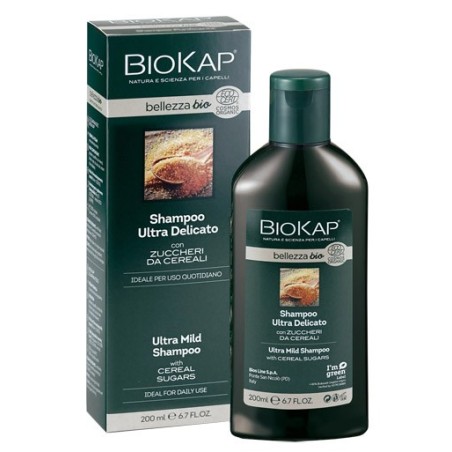 Bios Line Biokap Shampoo Ultra Delicato con zuccheri e cereali per lavaggi frequenti 200 ml