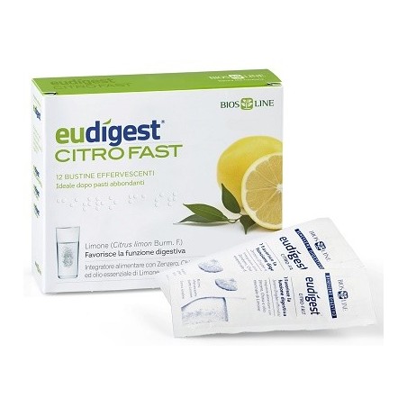 Bios Line Eudigest Citro Fast integratore per digestione difficile 12 bustine effervescenti