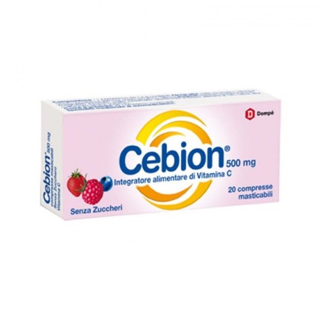 Cebion integratore di vitamina C senza zucchero gusto frutti di bosco 20 compresse