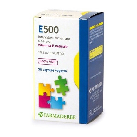 Farmaderbe E 500 integratore contro lo stress ossidativo 30 capsule