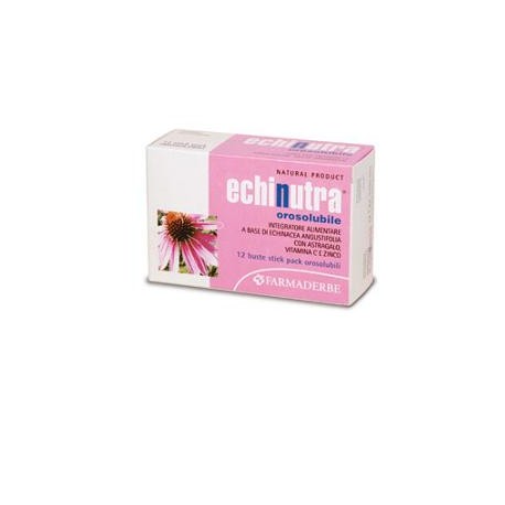 Farmaderbe Echinutra integratore per difese immunitarie 12 stick orosolubili gusto arancia