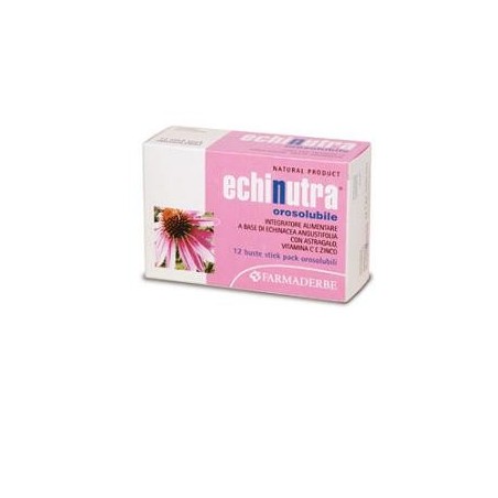 Farmaderbe Echinutra integratore per difese immunitarie 12 stick orosolubili gusto arancia