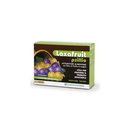 Farmaderbe Laxafruit Psillo integratore per transito intestinale 12 bustine