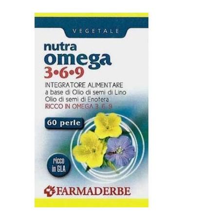 Farmaderbe Nutra omega 3-6-9 integratore di acidi grassi 60 perle