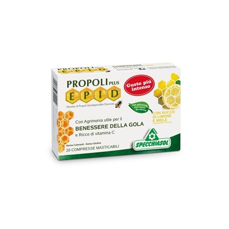 Specchiasol Epid Propoli Plus 20 compresse per la gola gusto miele e limone