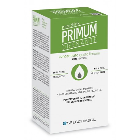 Specchiasol Primum minidrink drenante al limone 15 stick da 10 ml