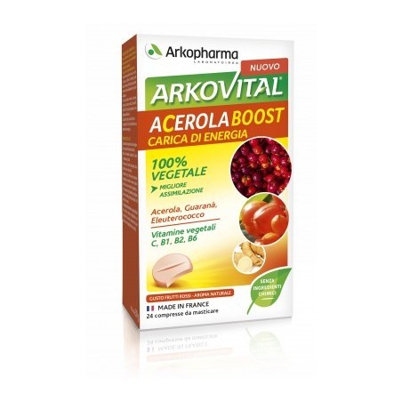 Arkopharma Arkovital Acerola Boost integratore energizzante 100% naturale 24 compresse