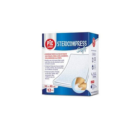 PIC Stericompress Soft compresse in TNT per ogni medicazione domestica 18 x 40 cm 6 pezzi