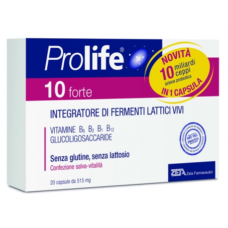 Prolife 10 Forte integratore senza glutine e lattosio per difese 20 capsule