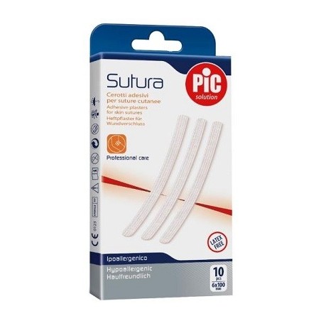 PIC Cerotto per sutura sterile 6 x 100 mm 10 pezzi