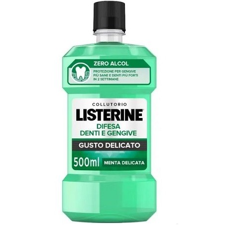 Listerine Difesa Denti & Gengive protezione dalla carie gusto menta delicata 500 ml