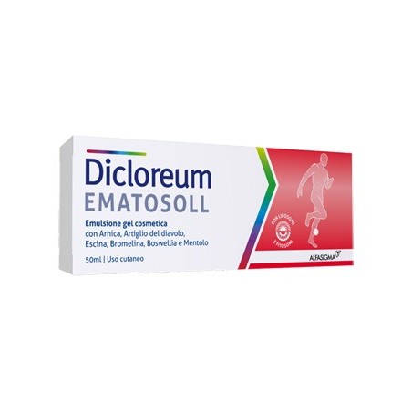 Dicloreum Ematosoll Gel con ingredienti naturali per traumi e contusioni 50 ml