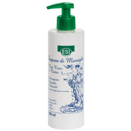 Esi Sapone liquido di Marsiglia al tea tree e timo pelli sensibili 400 ml