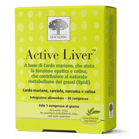 New Nordic Active Liver integratore per mantenimento della funzionalità epatica 60 compresse