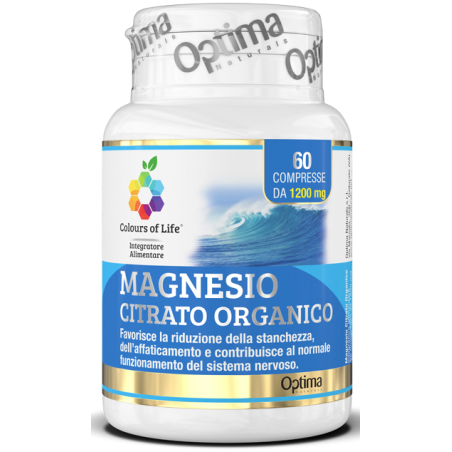 COLOURS OF LIFE MAGNESIO CITRATO ORGANICO 60 COMPRESSE 1200  MG