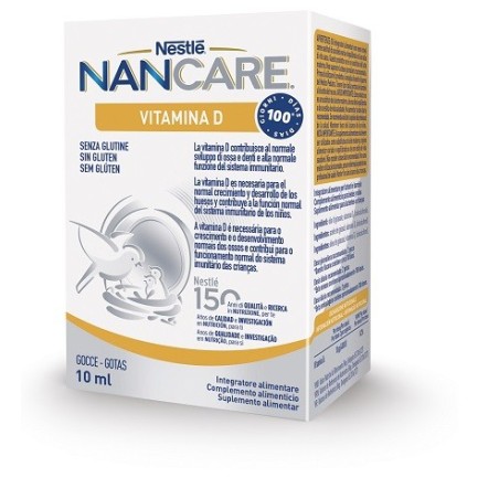 Nancare Vitamina D Integratore in gocce per ossa e denti dei bambini