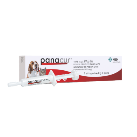 Panacur Pasta 187mg/g - Pasta per uso orale per cani e gatti 1 siringa