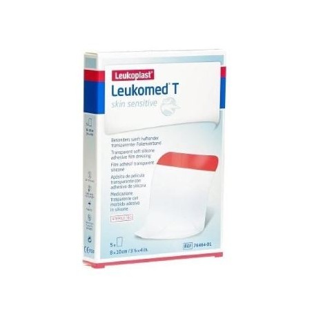 Leukomed T Skin Sensitive Medicazione post operatoria con massa in silicone 5 pezzi da 8x10 cm