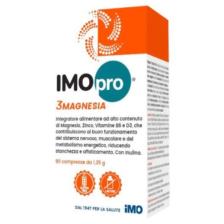 Imopro 3 Magnesia integratore per ridurre stanchezza e affaticamento 90 compresse