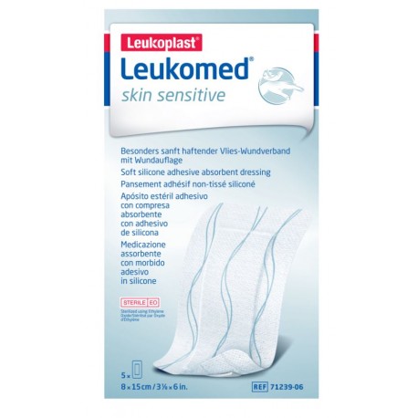 Leukomed Skin Sensitive Medicazione sterile in TNT adesivo 8x15 cm 5 pezzi