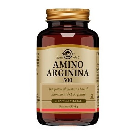 Solgar Amino Arginina 500 integratore per disfunzione erettile 50 capsule