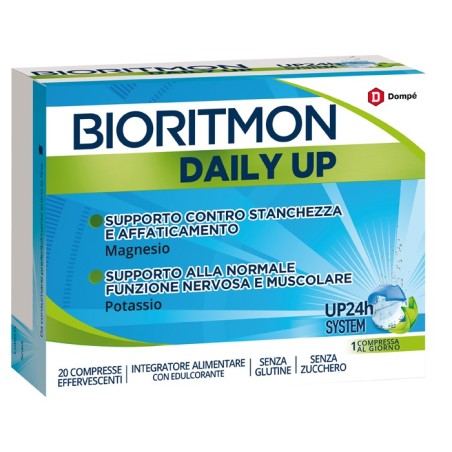 Dompè Bioritmon Daily Up integratore con magnesio e potassio 20 compresse senza zucchero