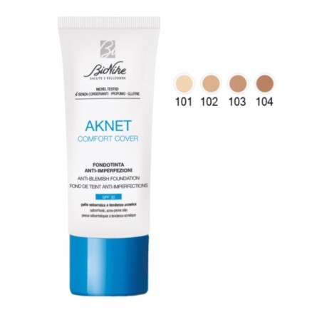 Bionike Aknet Comfort Cover Fondotinta pelle impura SPF30 102 30 ml