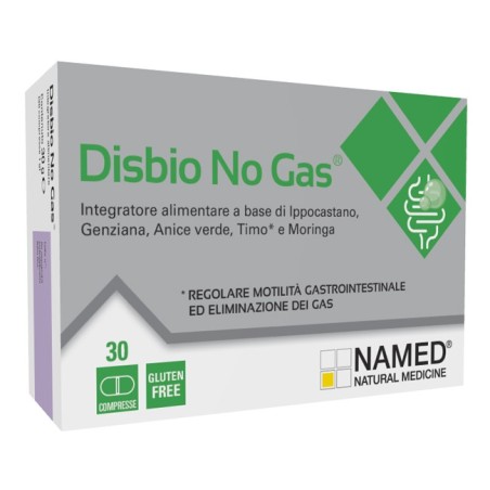 Named Disbio No Gas integratore per l'eliminazione dei gas intestinali 30 compresse