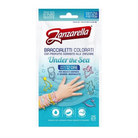 Zanzarella Braccialetti Under The Sea contro le zanzare 25 pezzi