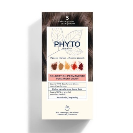 Phyto Color Kit 5 Castano Chiaro 1 Latte 50 Ml + 1 Crema 50 Ml + 1 Maschera 12 Ml