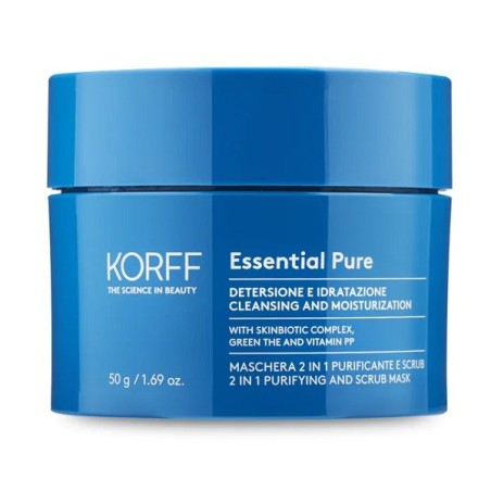 Korff Essential Pure Maschera 2 in 1 purificante e scrub 50g