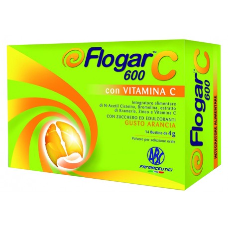 Flogar C 600 Integratore con Vitamina C 14 bustine