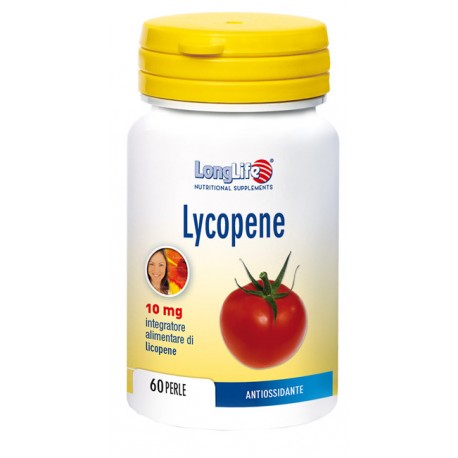 LongLife Lycopene 10 mg integratore antiossidante per funzionalità della prostata 60 perle