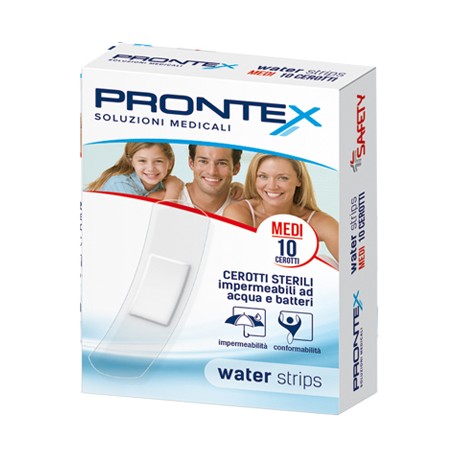 Safety Prontex Water Strips Cerotti sterili resistenti all'acqua medi 10 pezzi