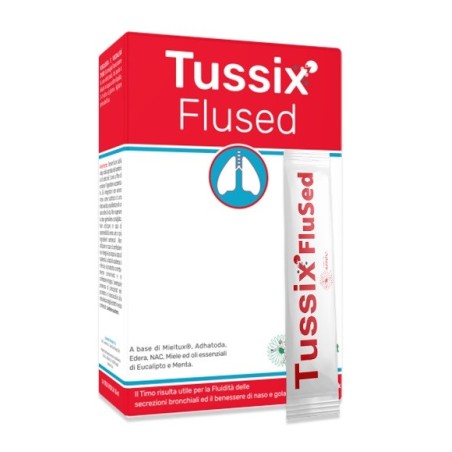 Tussix Flused integratore con Mieltux per benessere della gola 14 stick pack