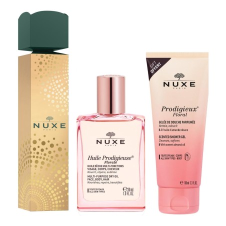 Nuxe Cracker Huile Prodigieuse Florale cofanetto olio 30 ml + gel doccia