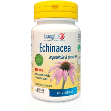 LongLife Echinacea 350 mg integratore per favorire le difese naturali 60 capsule vegetali