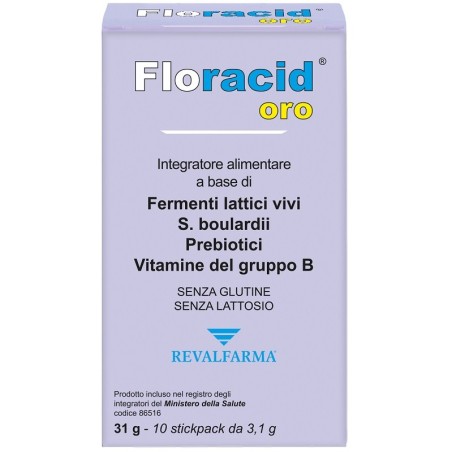 Revalfarma Floracid Oro integratore orosolubile per flora intestinale 10 stickpack