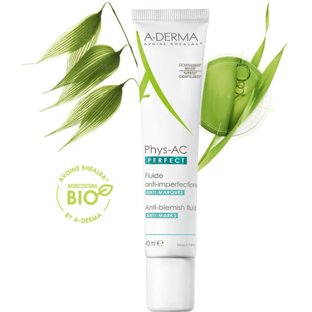 Aderma Phys-AC Perfect Fluido viso per eliminare brufoli e imperfezioni 40 ml