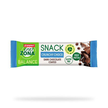 Enervit Enerzona Snack Balance Crunchy Choco barretta energetica al cioccolato fondente 33 g