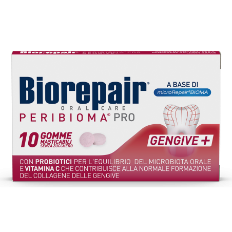 Biorepair Peribioma gomme masticabili per il microbiota orale 10 compresse da 1,2 g