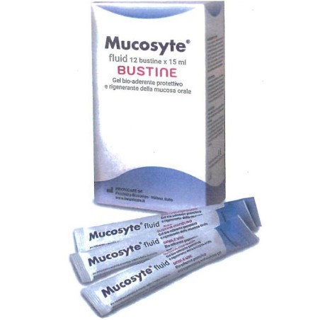 Innovicare Mucosyte Fluid Gel bio-aderente rigenerante della mucosa orale 12 bustine 15 ml