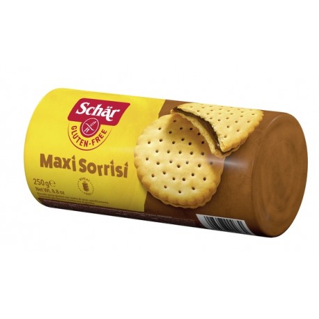 Schär Maxi Sorrisi Biscotti con Ccrema al Cacao Senza Glutine 250g