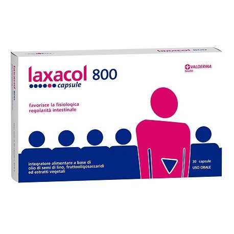 Valderma Laxacol 800 integratore per la regolarità intestinale 30 capsule